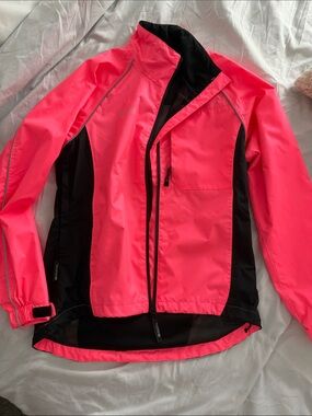 Women's Neon Pink Ski & Snow Shell Jacket with Black Panels